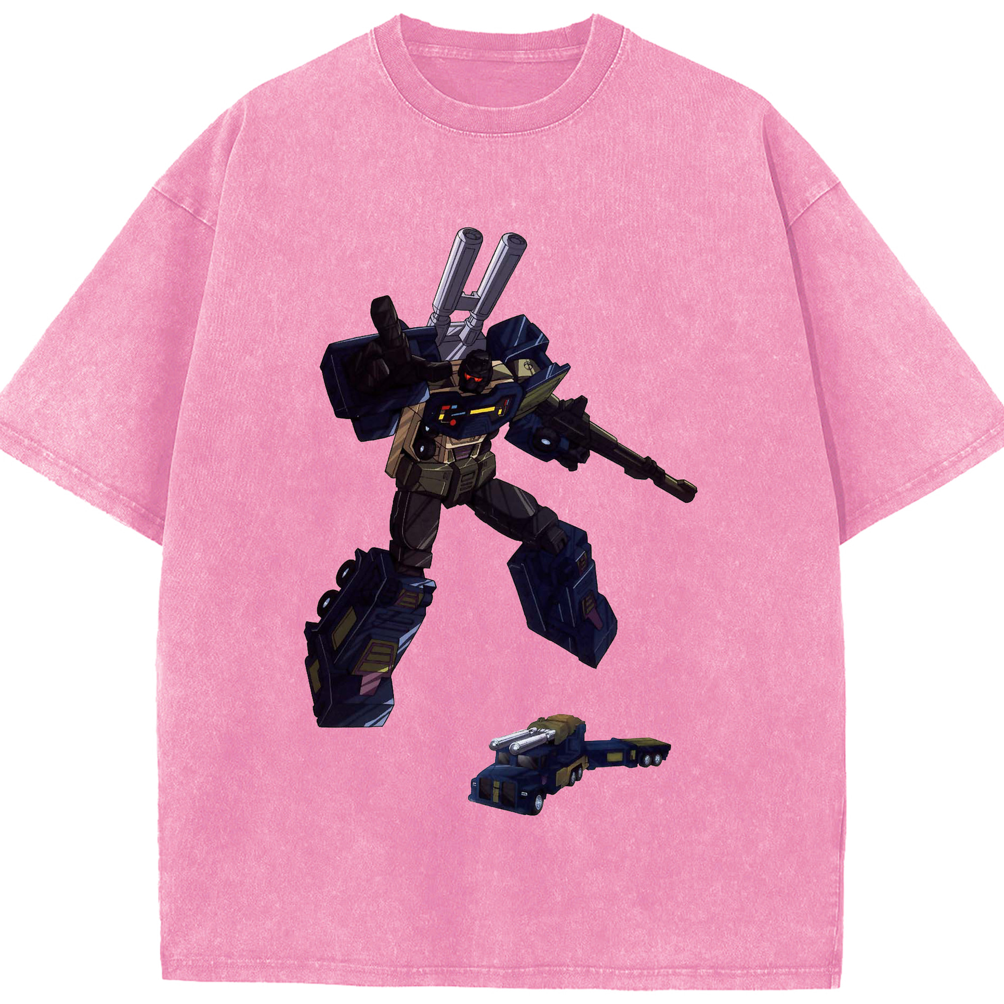 （画像用）  綿100% ヴィンテージ風 半袖Tシャツ（フロントプリント）